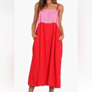 Aliana Colorblock Midi Sundress